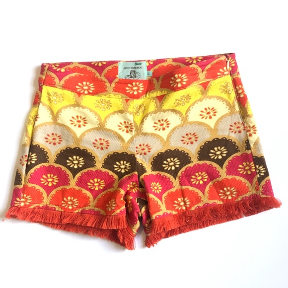 Judith March Pants - Judith March Festival Fringe Scalloped Shorts